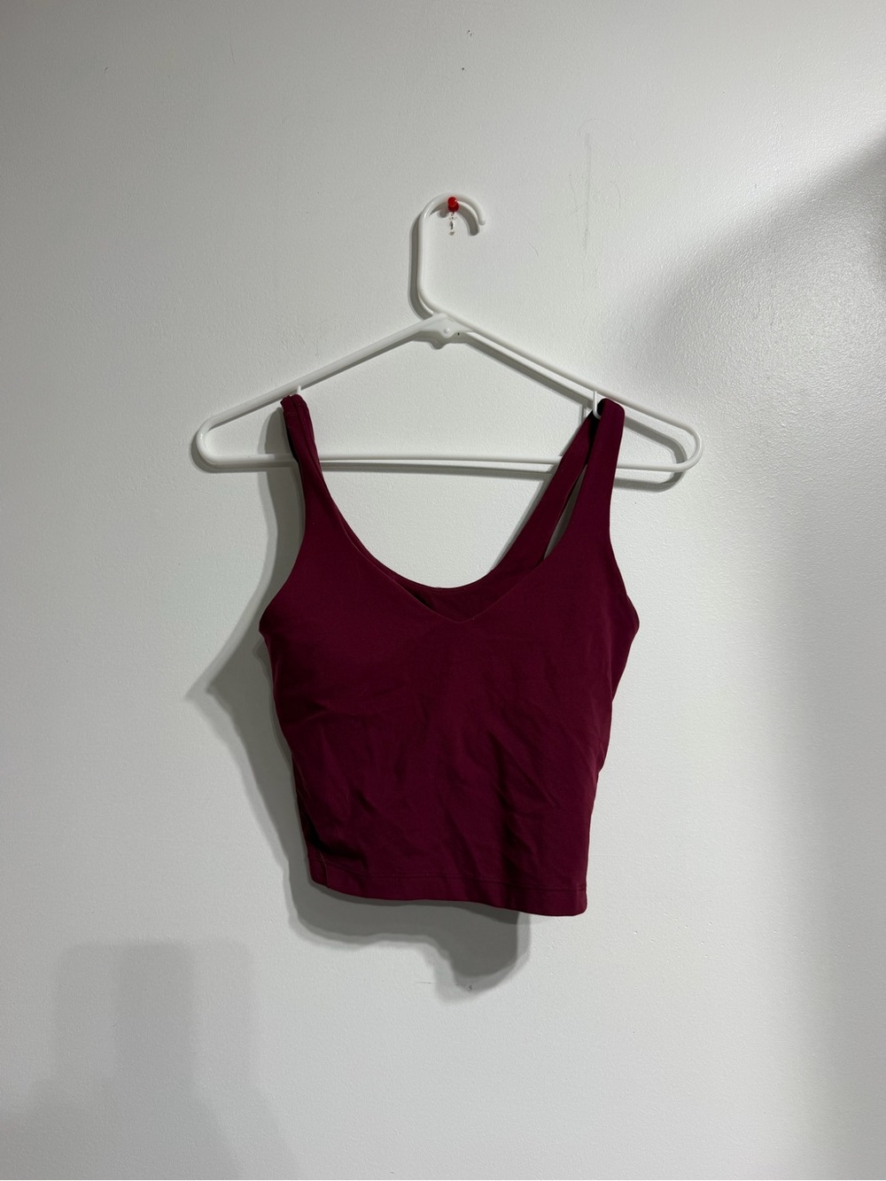 Lululemon Align Tank Top Cassis Deep Burgundy Wine Red Size 4 Nulu V-Neck